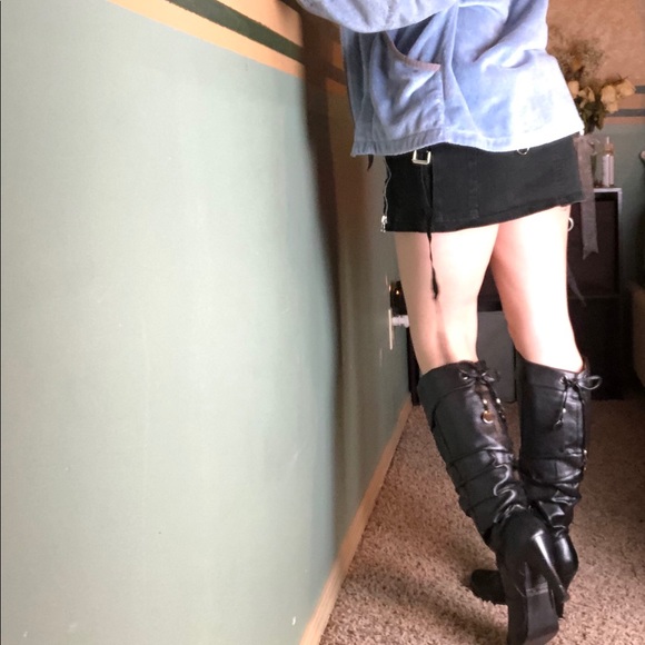 Rampage Black Knee High Boots - Picture 5 of 8